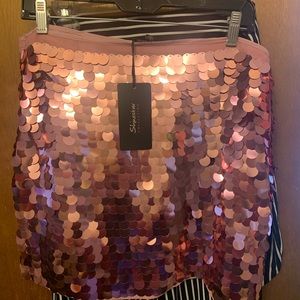 Sparkly pink skirt